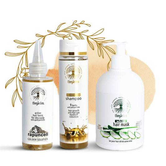 GOLDEN Pack-hair tonic, shampoo for dry scalp and mask for dry hair