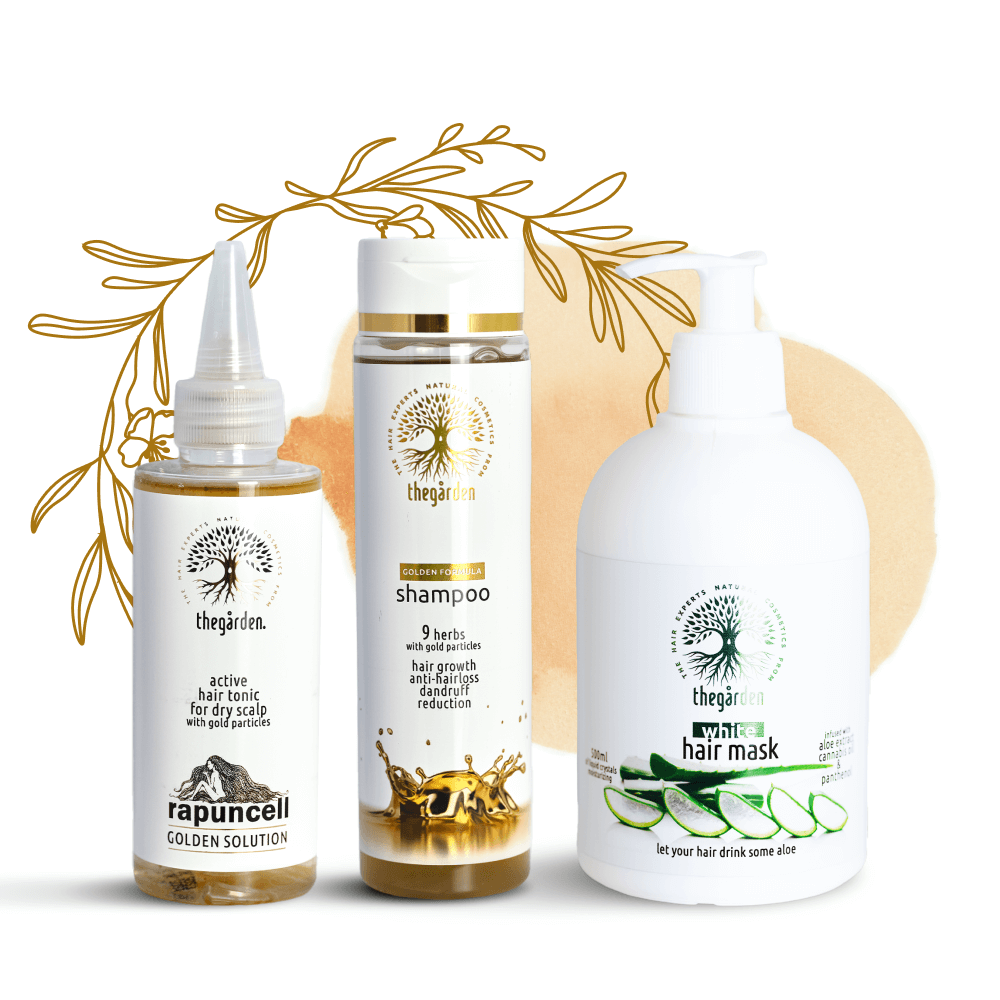 GOLDEN Pack (shampoo, tonic, mask for dry hair and dry scalp)