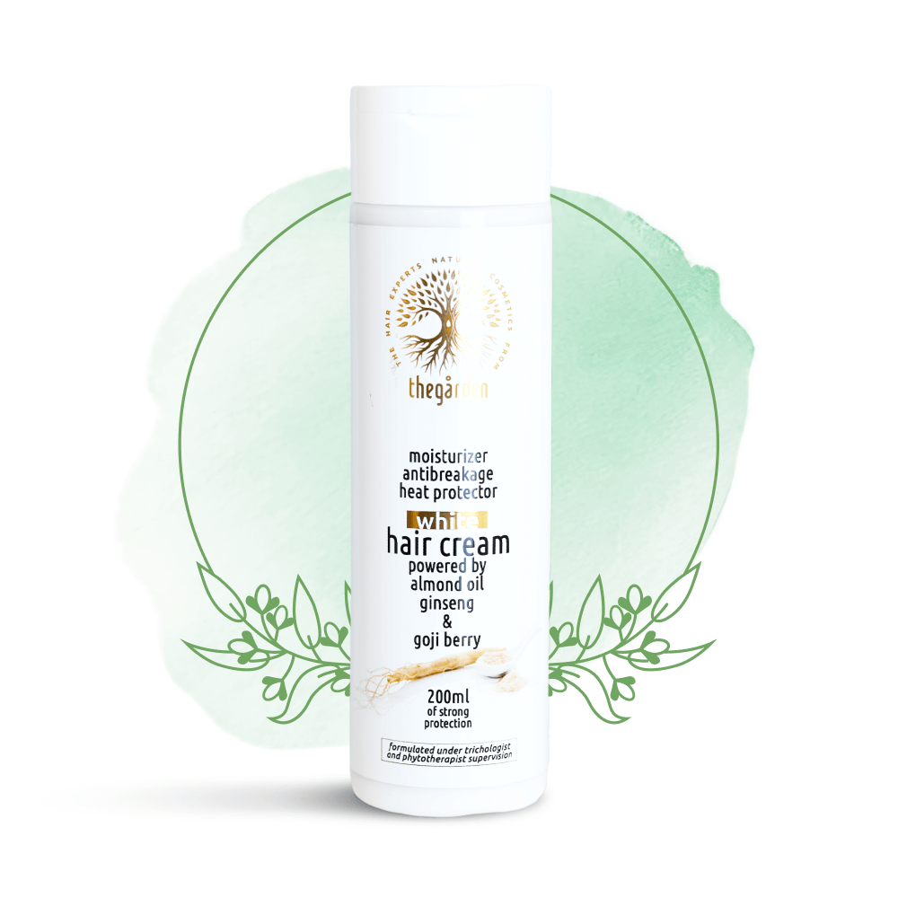 White Hair Cream - hair protector from ironing, sun, breakage of hair and ends