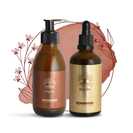 Haircell Therapy™-hair tonic and shampoo to activate roots and cleanse the hair cuticle