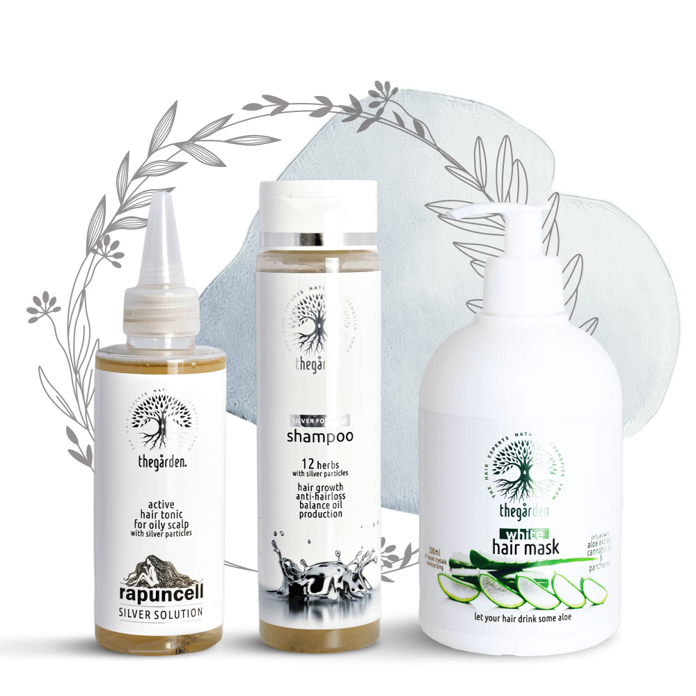SILVER Pack (shampoo, tonic, mask for dry hair and quickly oily scalp)